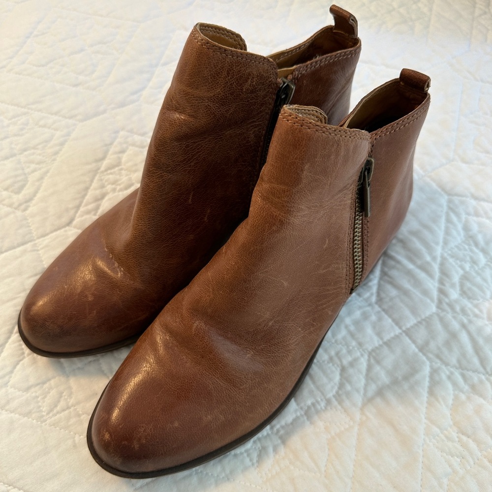 Lucky Brand Brown Booties Size 8